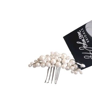 Pearl Cluster Bridal Hair Comb - Ivory